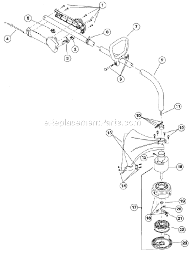 Page A Diagram and Parts List for YM1000 41AD-Y10-G401 Yard Man Trimmer